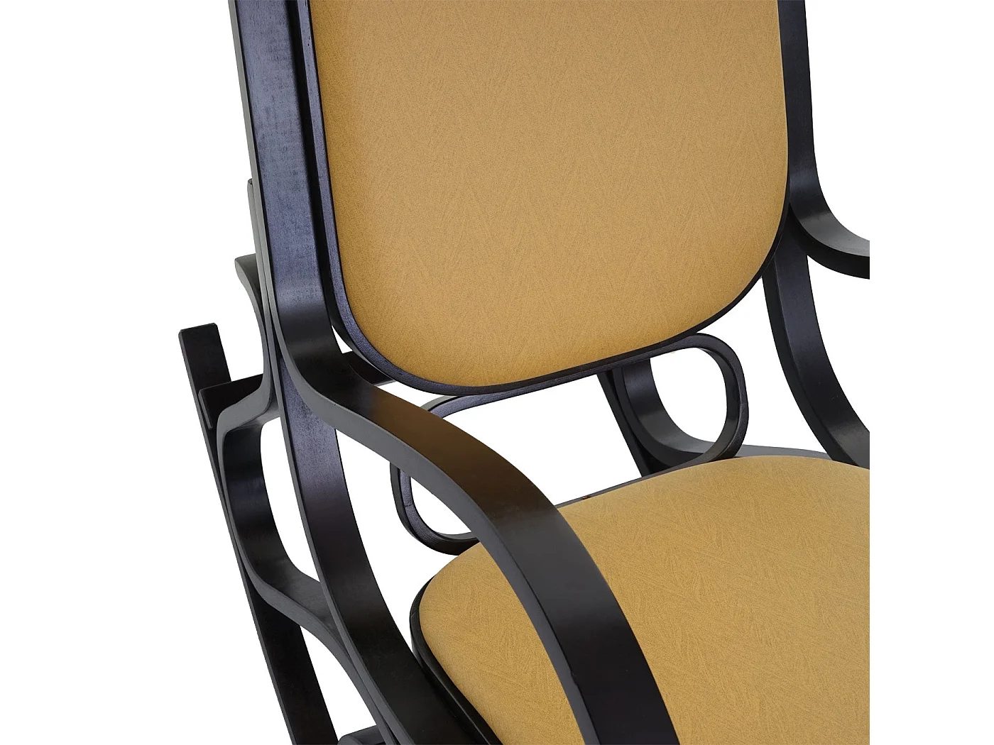 Fauteuil à bascule rocking bois marron 55 x 90 x 90 cm FAB04030