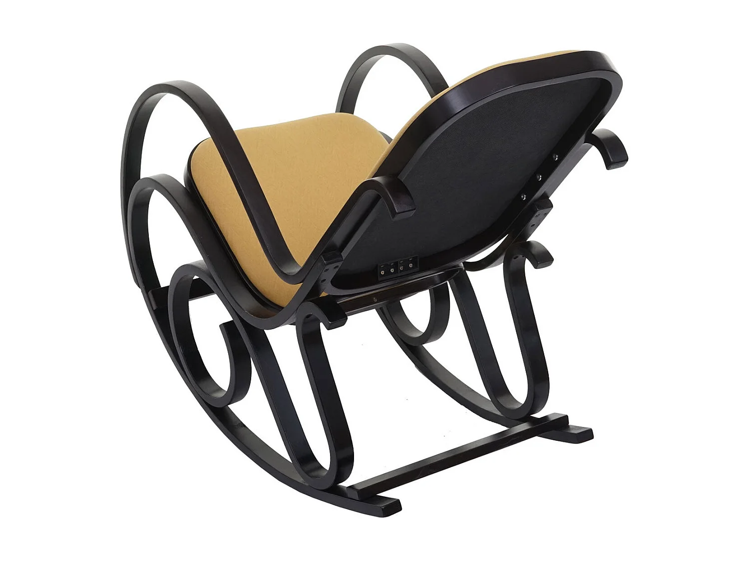 Fauteuil à bascule rocking bois marron 55 x 90 x 90 cm FAB04030