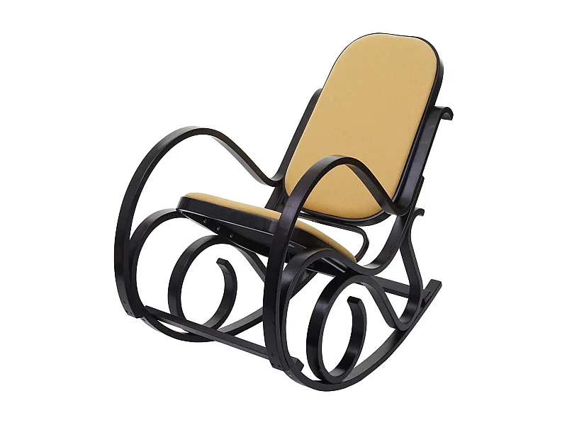 Fauteuil à bascule rocking bois marron 55 x 90 x 90 cm FAB04030