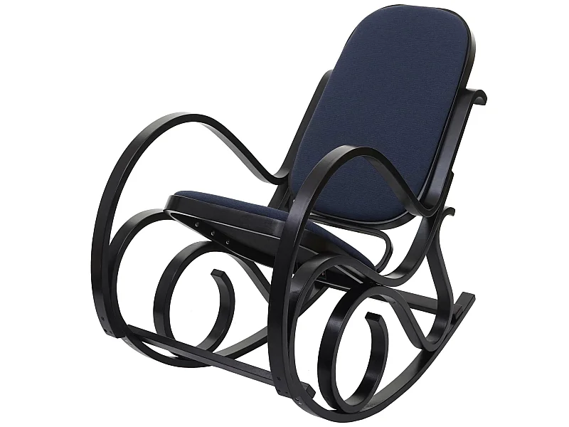 Fauteuil à bascule rocking bois marron 55 x 96 x 90 cm FAB04031