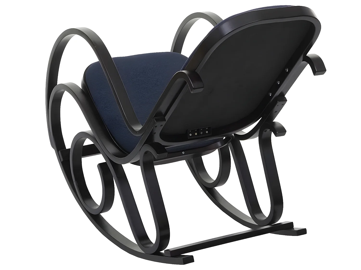 Fauteuil à bascule rocking bois marron 55 x 96 x 90 cm FAB04031