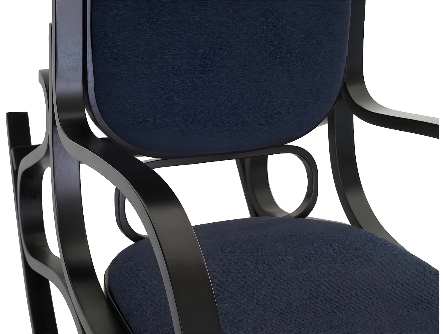 Fauteuil à bascule rocking bois marron 55 x 96 x 90 cm FAB04031