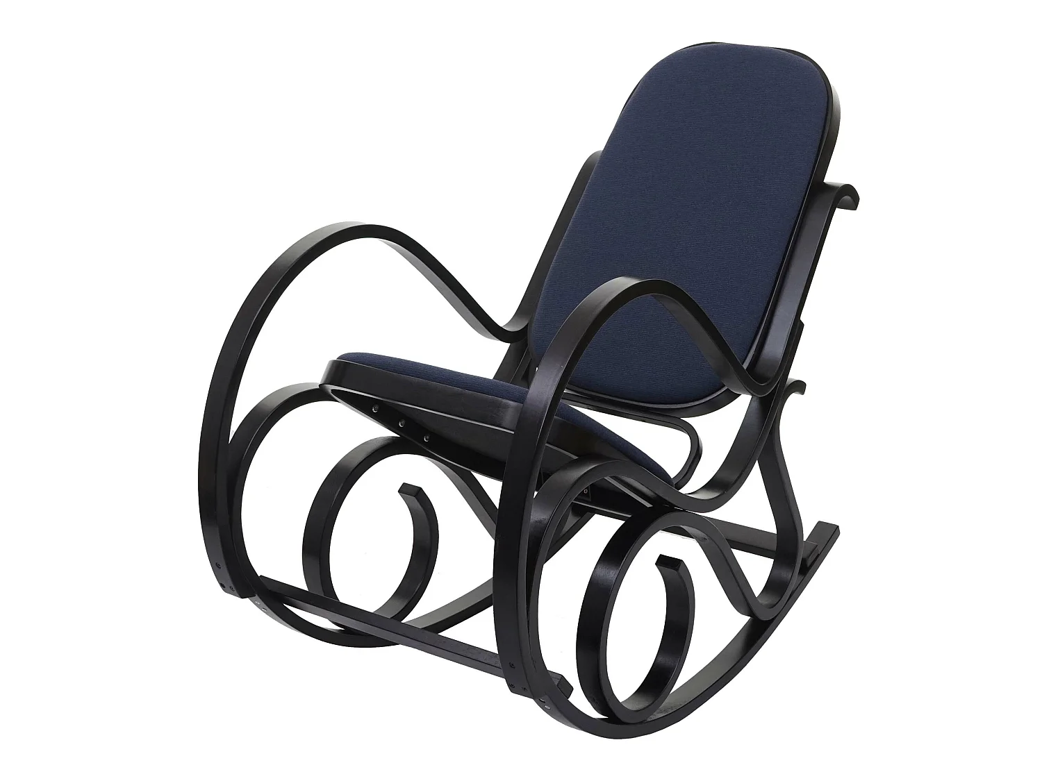 Fauteuil à bascule rocking bois marron 55 x 96 x 90 cm FAB04031