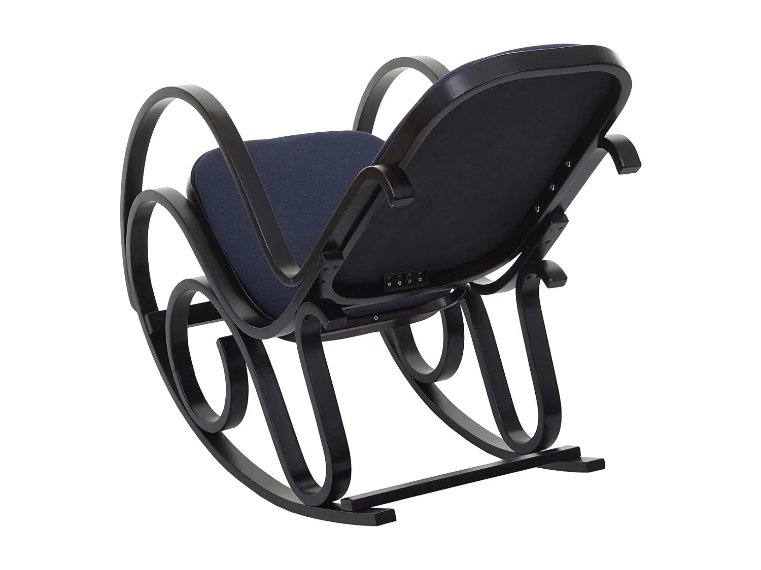 Fauteuil à bascule rocking bois marron 55 x 96 x 90 cm FAB04031