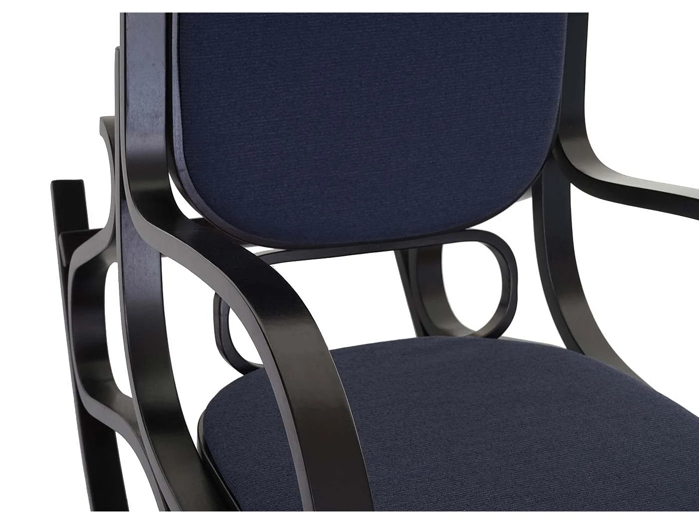 Fauteuil à bascule rocking bois marron 55 x 96 x 90 cm FAB04031