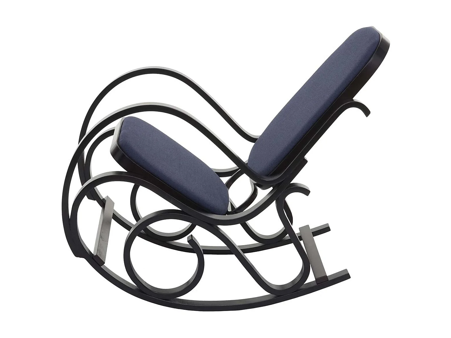 Fauteuil à bascule rocking bois marron 55 x 96 x 90 cm FAB04031