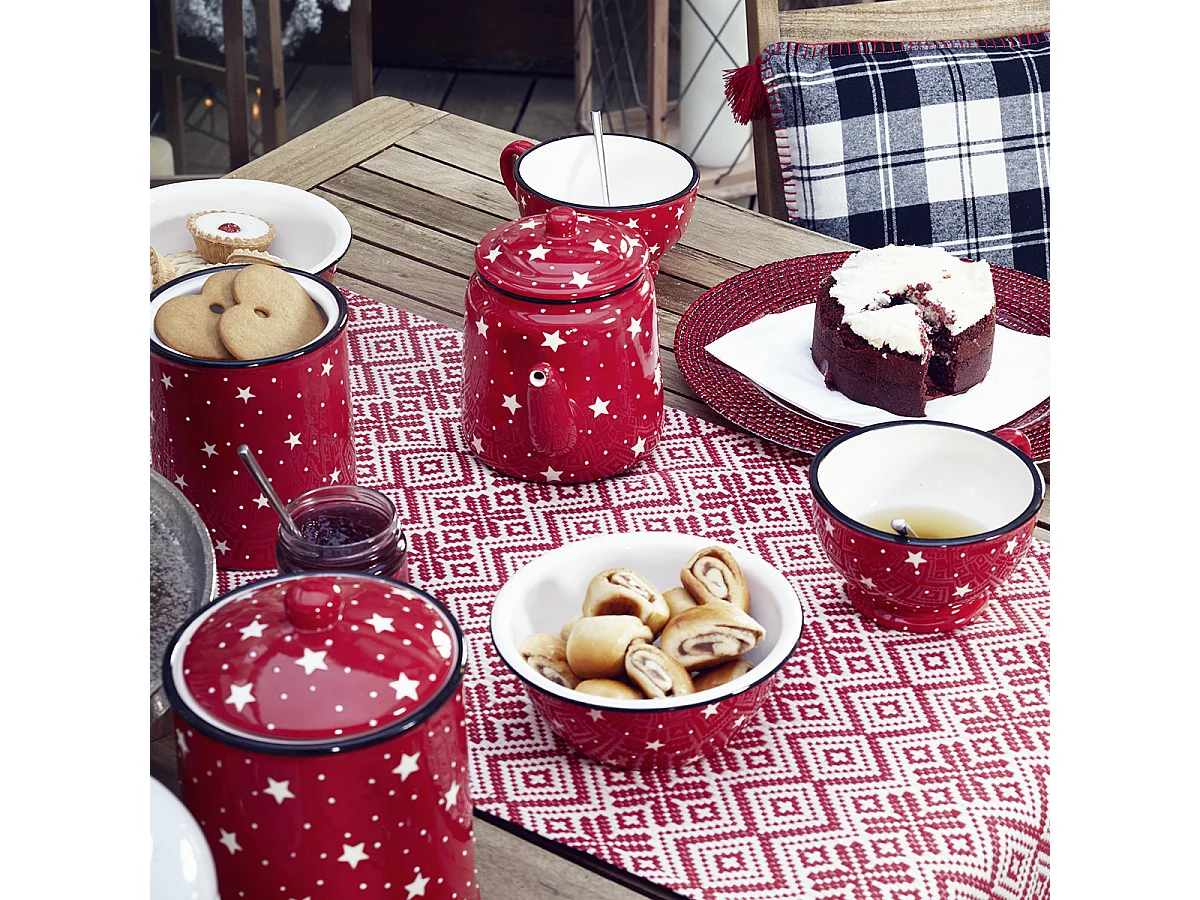 Jarre Holly Noël 20 Cm - Rouge