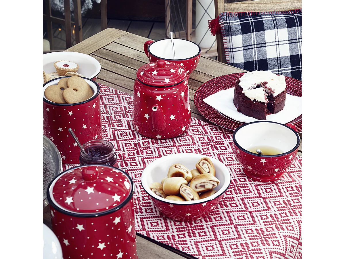 Jarre Holly Noël 18 Cm - Rouge