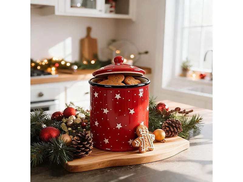 Jarre Holly Noël 18 Cm - Rouge