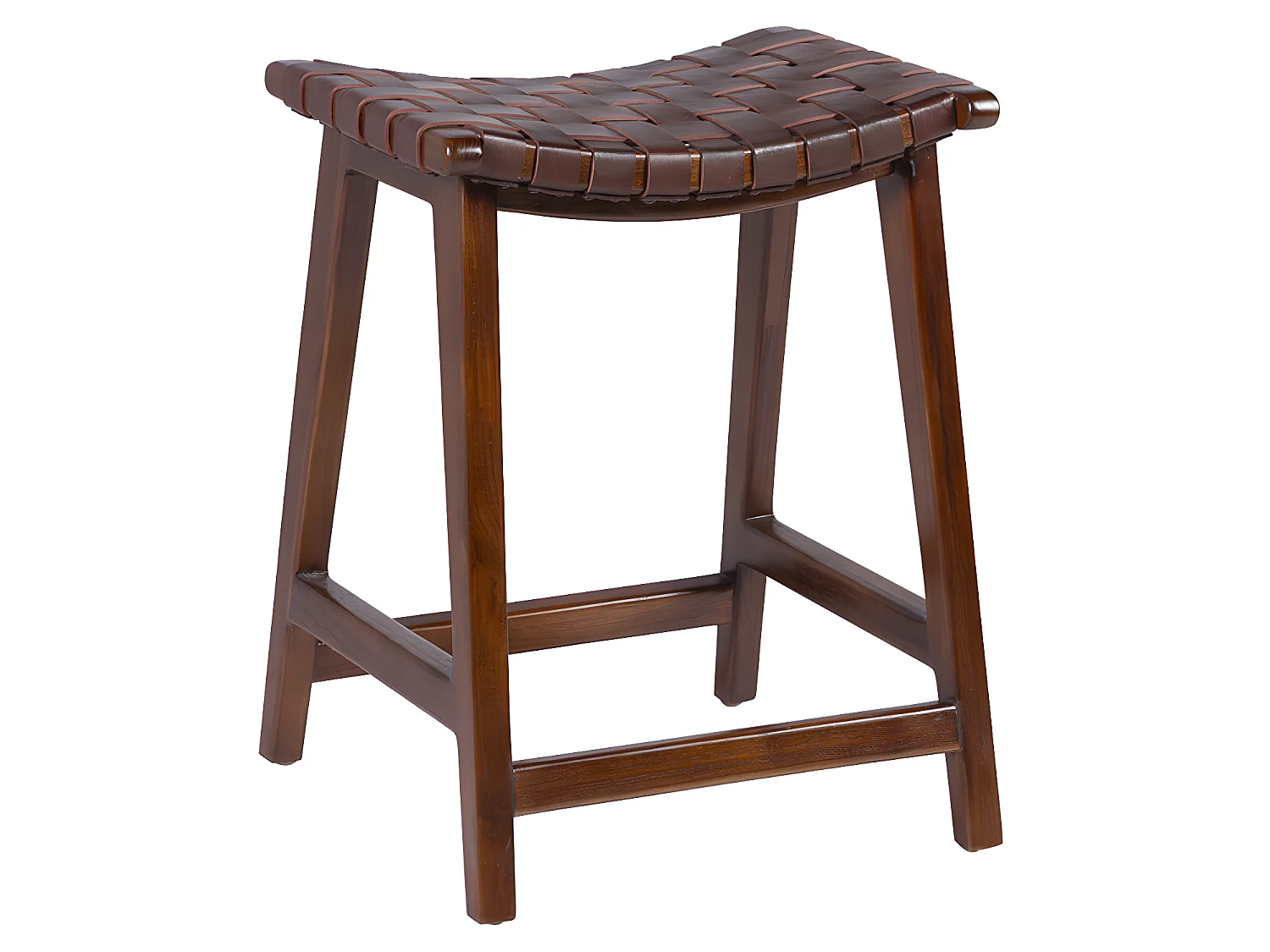 Tabouret haut en bois marron