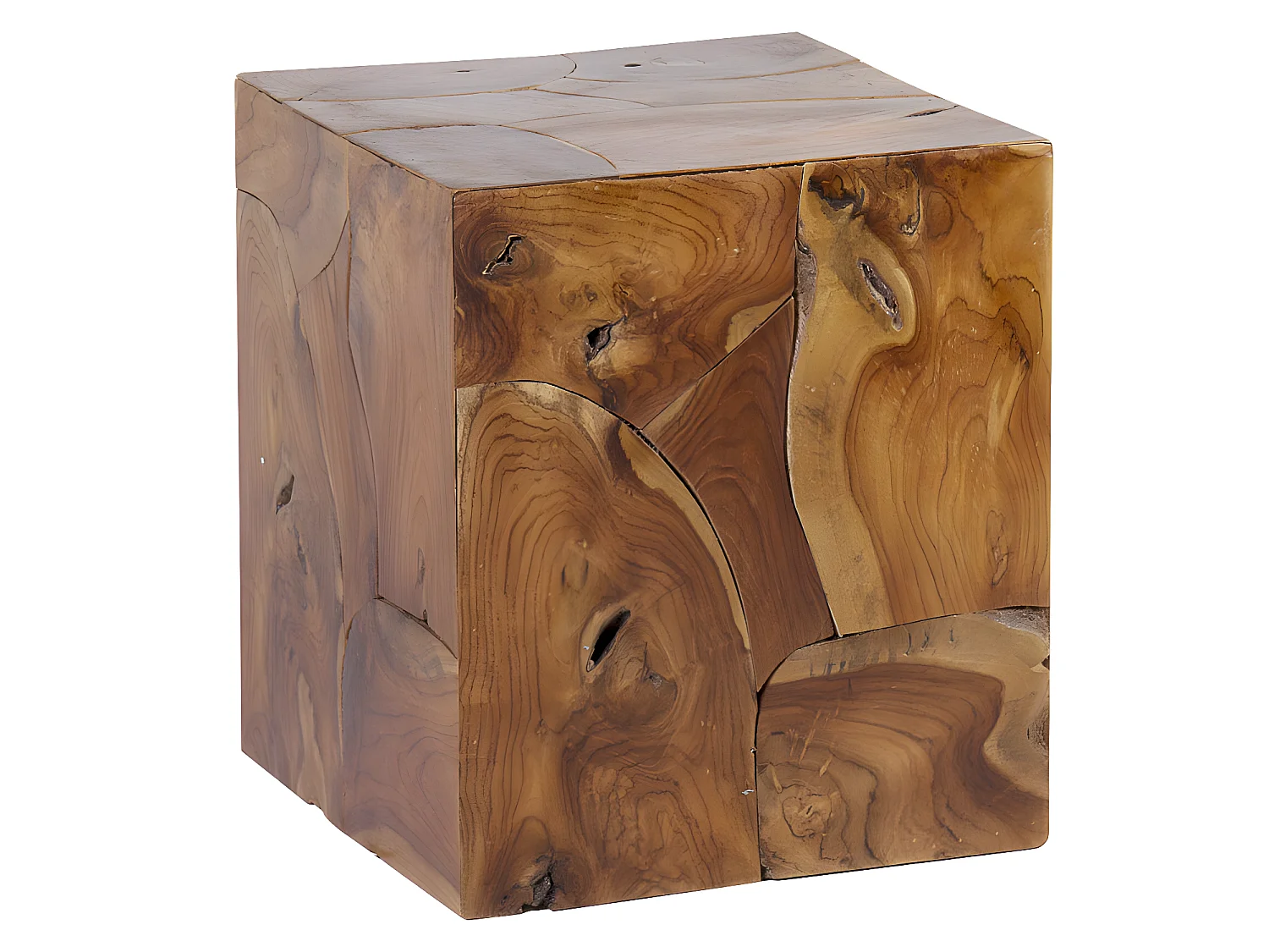 Piedestal en bois marron, 40x40 cm