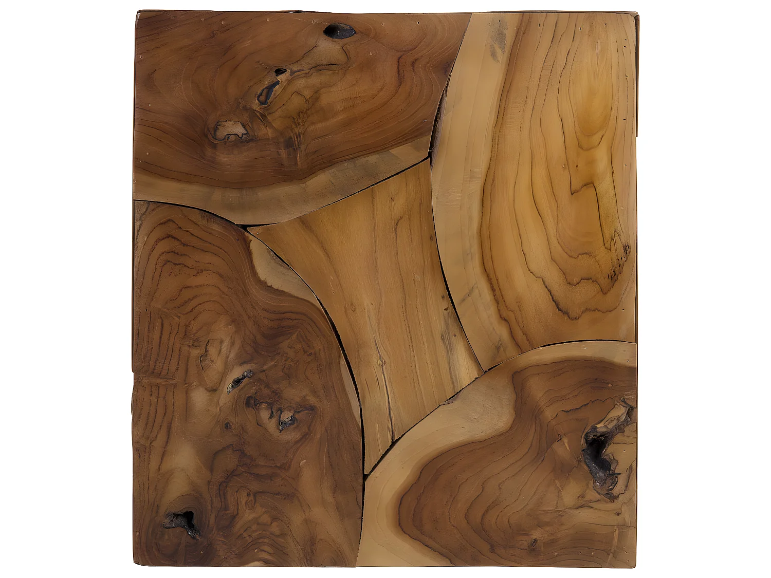 Piedestal en bois marron, 40x40 cm