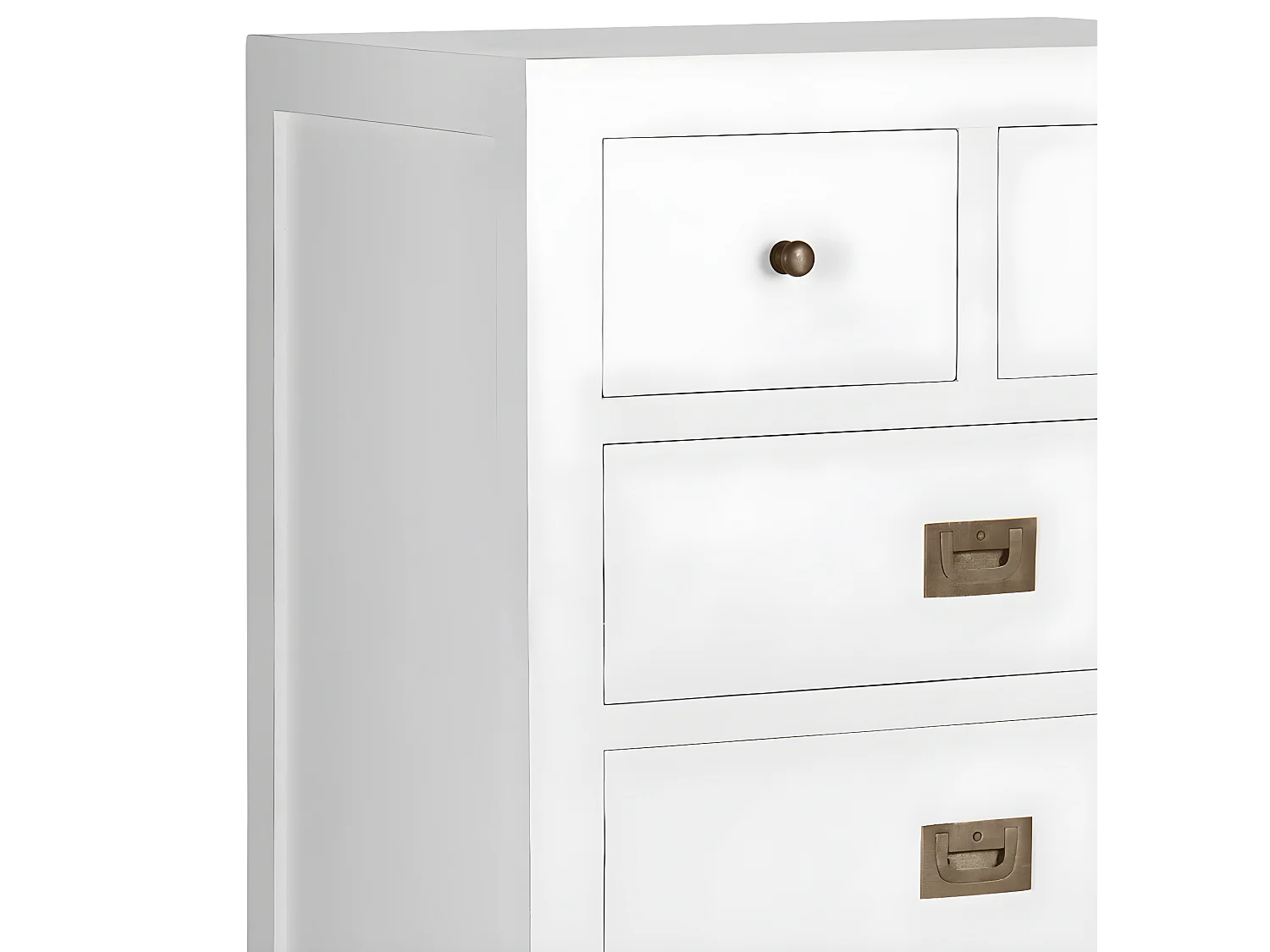EVEREST - Commode en bois blanc H 110 cm  