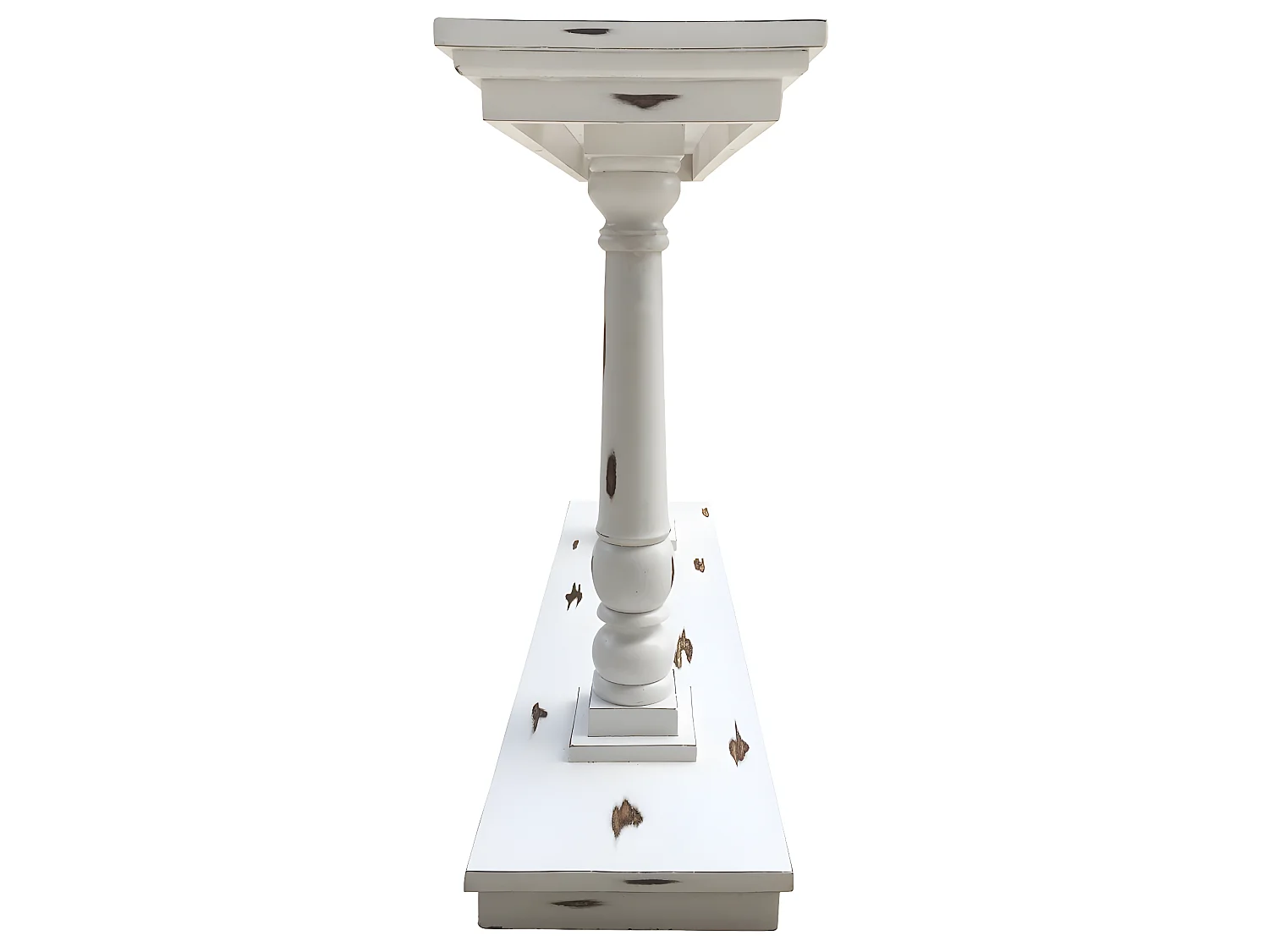 Console en bois avec colonnes blanches L 120 cm