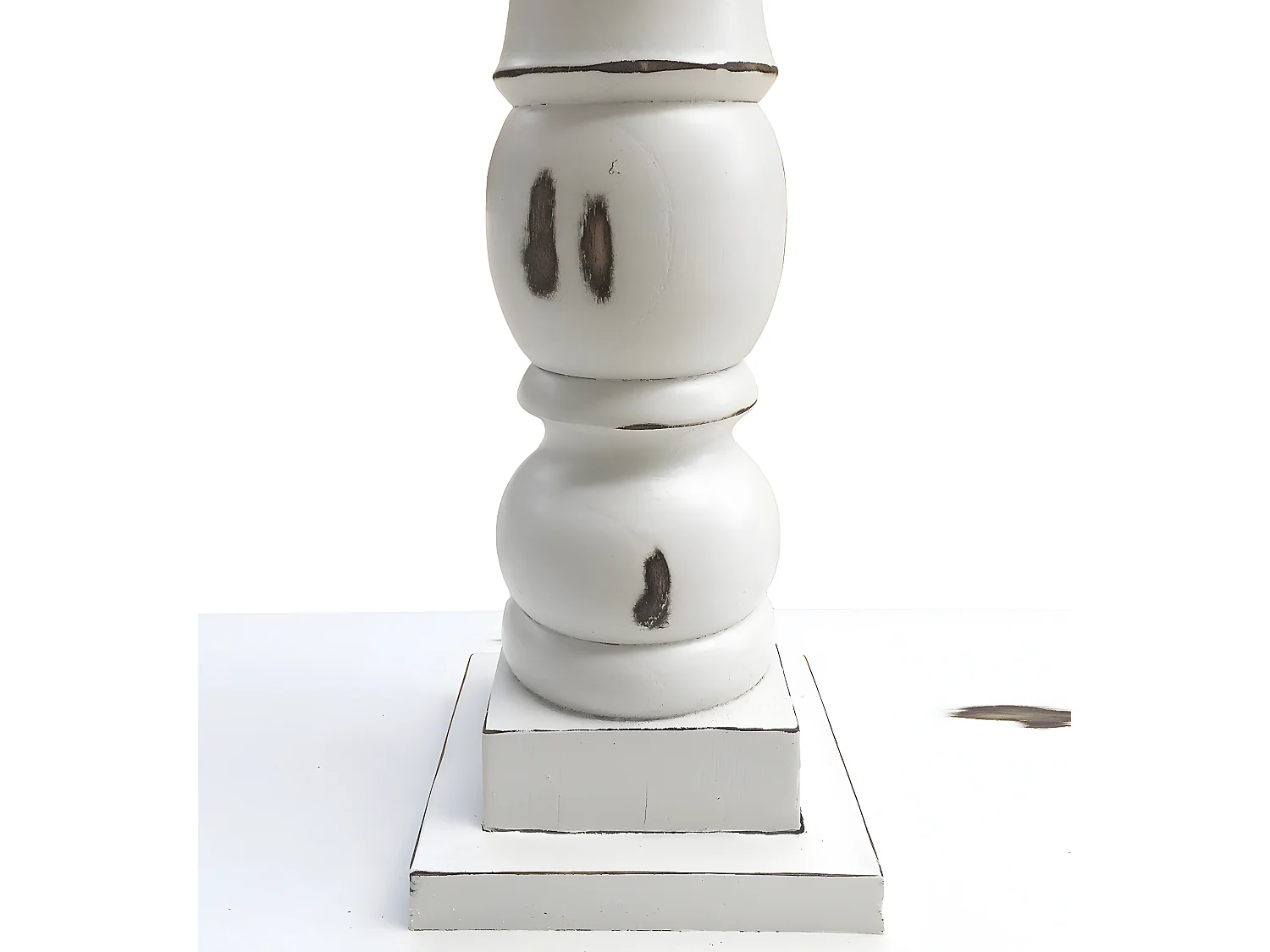 Console en bois avec colonnes blanches L 120 cm