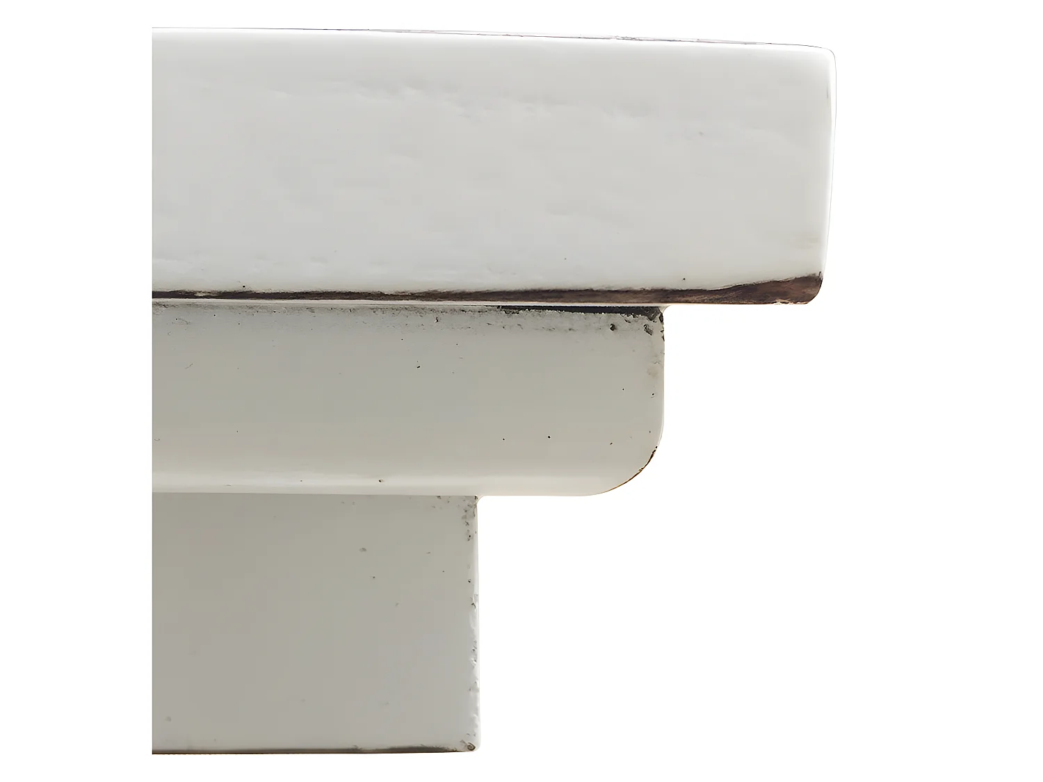 Console en bois avec colonnes blanches L 120 cm