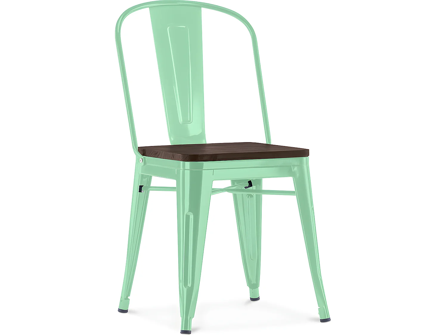 Silla de Comedor - Diseño Industrial - Madera y Acero - Stylix