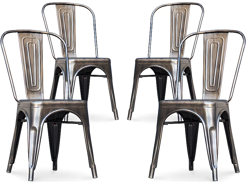 Pack de 4 Sillas de Comedor - Diseño Industrial - New Edition- Stylix