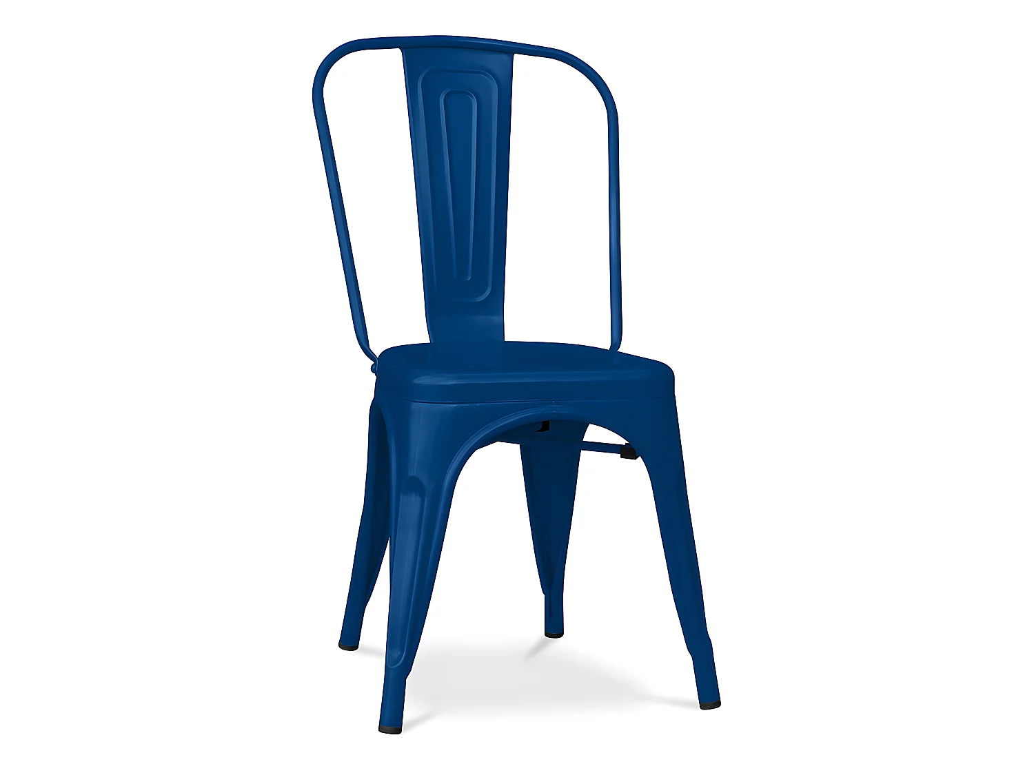 Chaise de salle à manger - Design industriel - Acier - Mat - Nouvelle édition -Stylix Bleu foncé