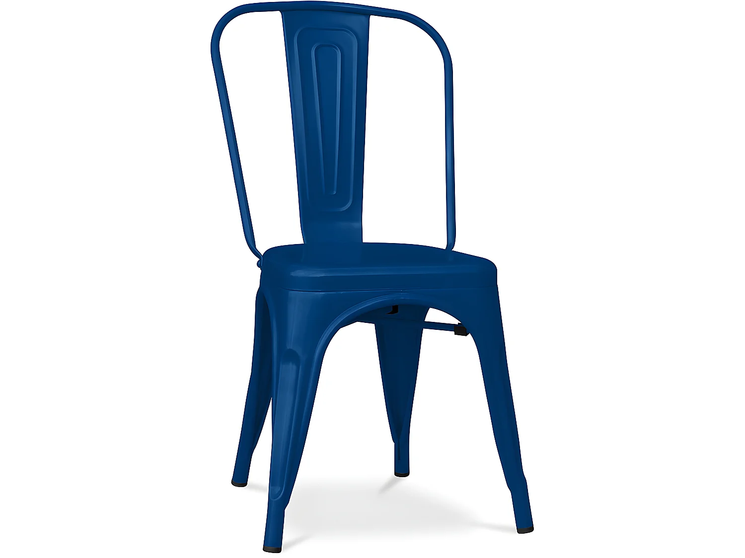 Chaise de salle à manger - Design industriel - Acier - Mat - Nouvelle édition -Stylix Bleu foncé
