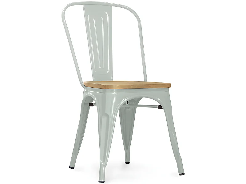 Esszimmerstuhl - Industriedesign - Stahl und Holz - Neuauflage - Stylix