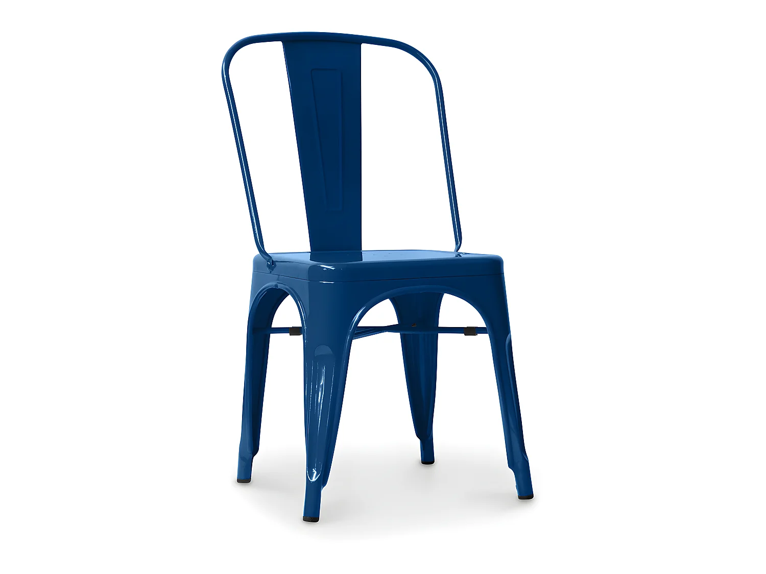 Chaise en acier de salle à manger - Design industriel - Nouvelle édition - Stylix Bleu foncé