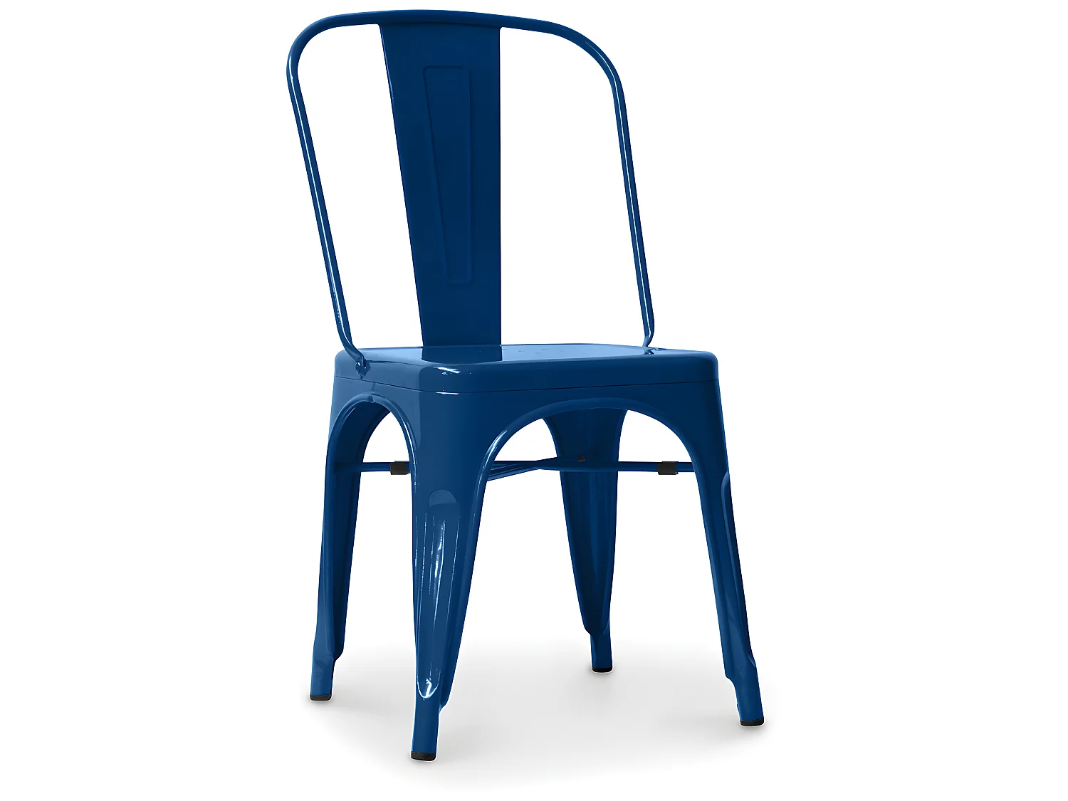 Chaise en acier de salle à manger - Design industriel - Nouvelle édition - Stylix Bleu foncé