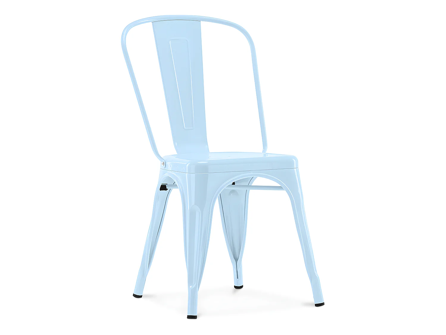 Chaise de salle à manger - Design industriel - Acier - Nouvelle édition - Stylix Bleu clair