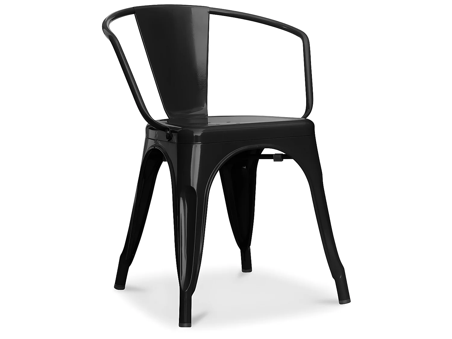 Sedia da pranzo con braccioli - Design industriale - Acciaio - Nuova edizione - Stylix