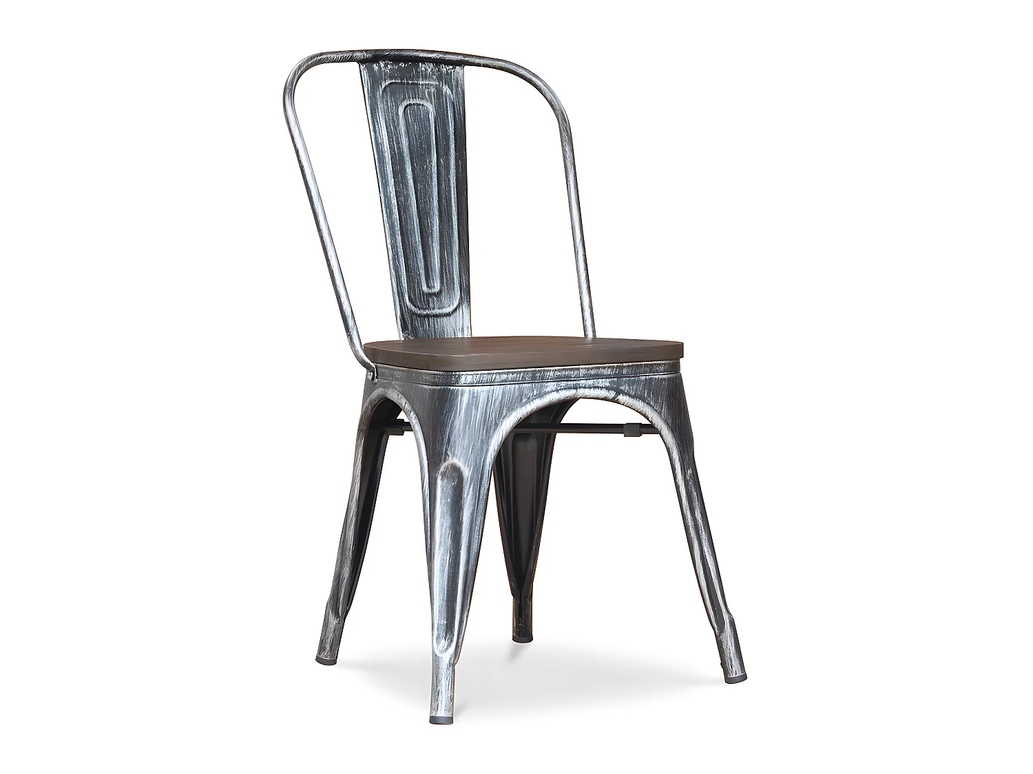 Chaise de salle à manger - Design industriel - Acier et bois - Nouvelle édition - Stylix Industriel