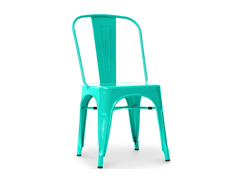 Chaise en acier de salle à manger - Design industriel - Nouvelle édition - Stylix Vert pastel