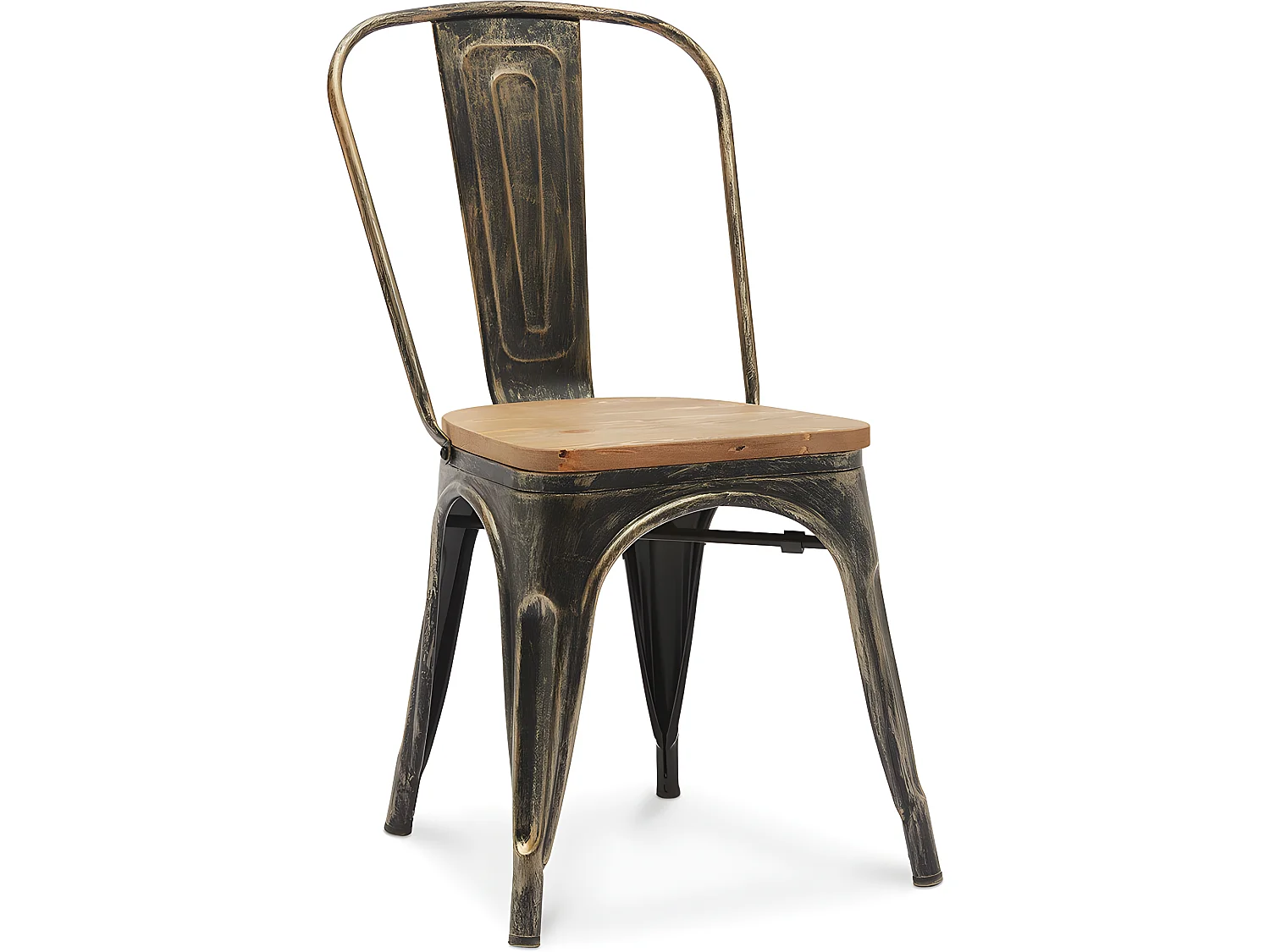 Silla de Comedor - Diseño Industrial - Acero y Madera - Nueva Edición - Stylix