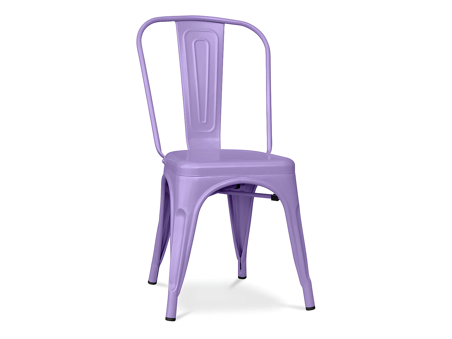 Chaise de salle à manger - Design industriel - Acier - Mat - Nouvelle édition -Stylix Violet pastel