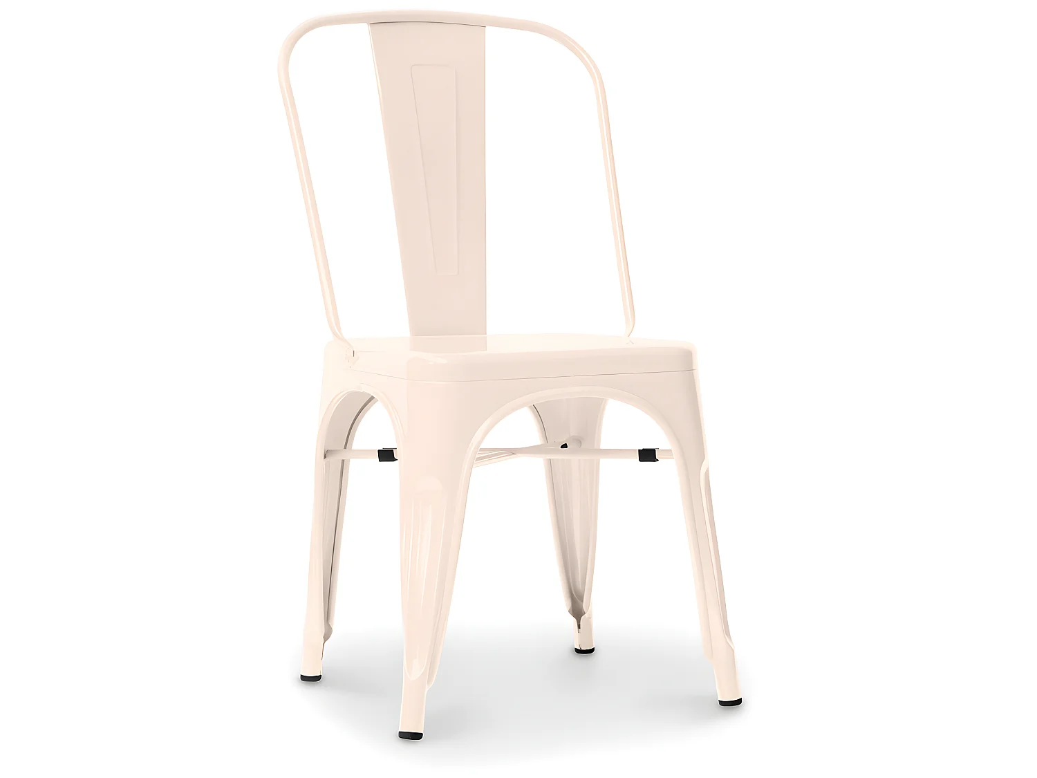 Chaise en acier de salle à manger - Design industriel - Nouvelle édition - Stylix Crème