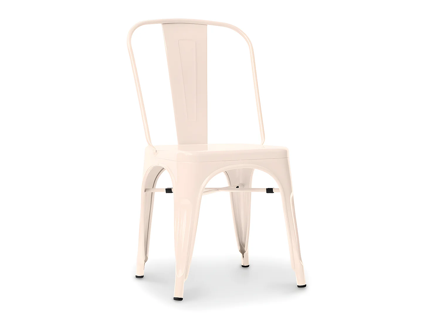Chaise en acier de salle à manger - Design industriel - Nouvelle édition - Stylix Crème