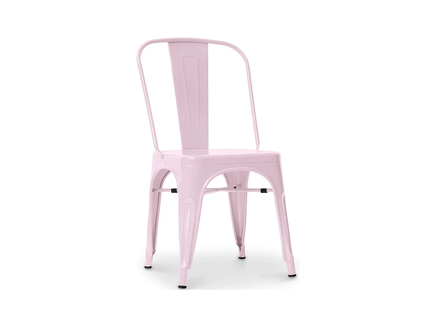Chaise en acier de salle à manger - Design industriel - Nouvelle édition - Stylix Rose pâle