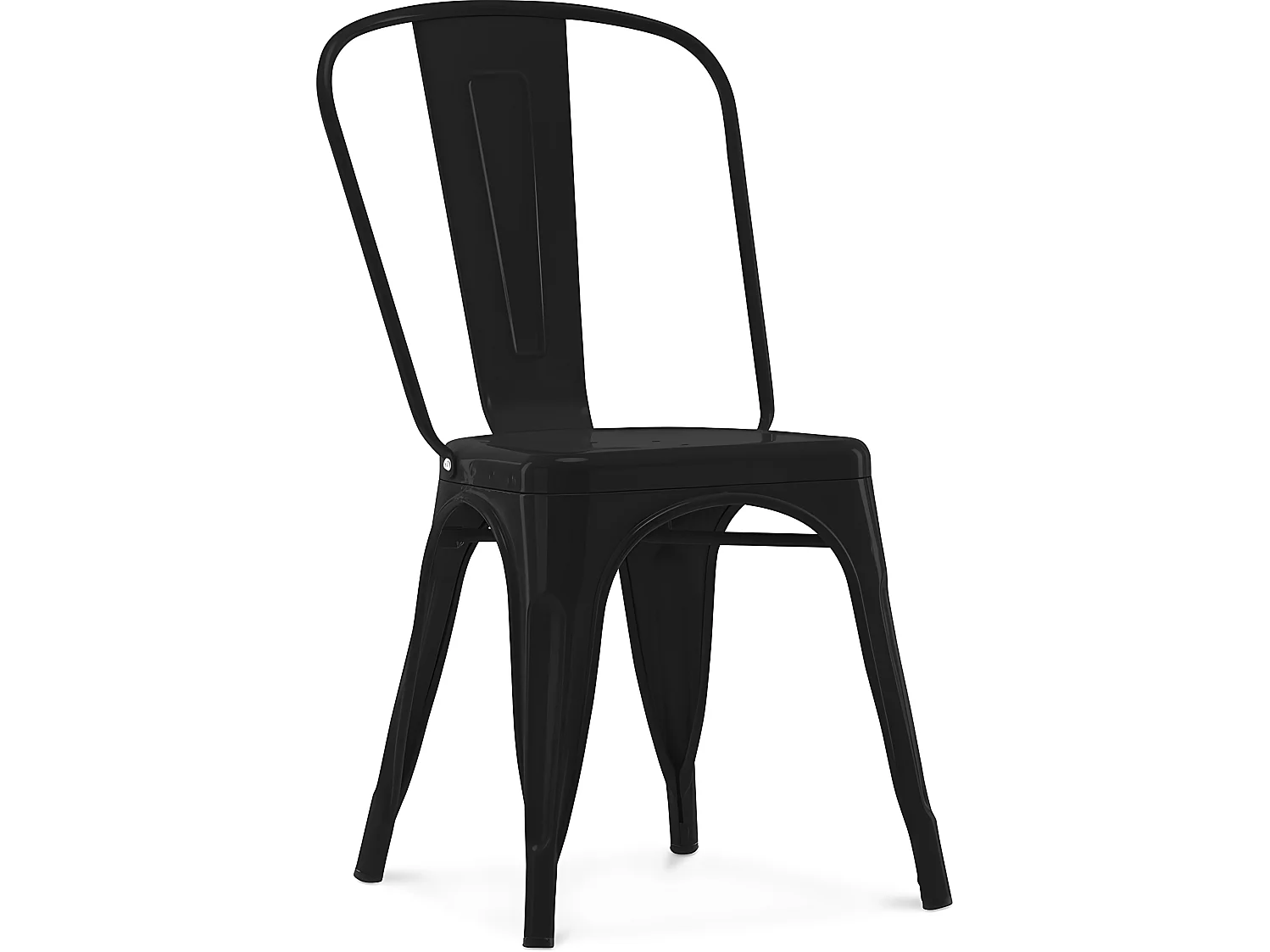 Chaise de salle à manger - Design industriel - Acier - Nouvelle édition - Stylix Noir