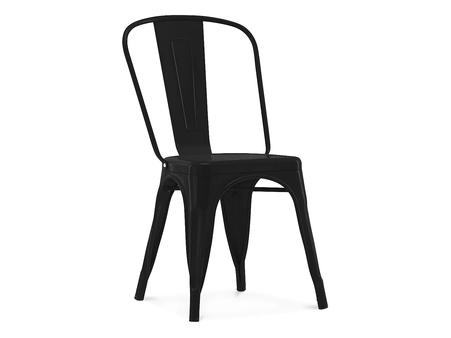 Chaise de salle à manger - Design industriel - Acier - Nouvelle édition - Stylix Noir