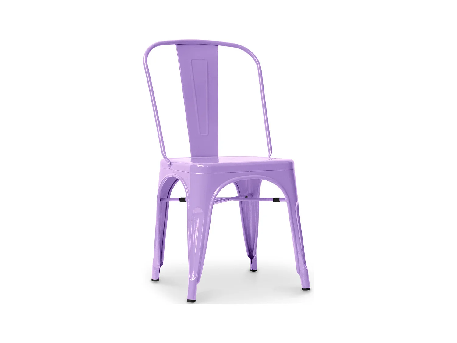 Chaise en acier de salle à manger - Design industriel - Nouvelle édition - Stylix Violet pastel