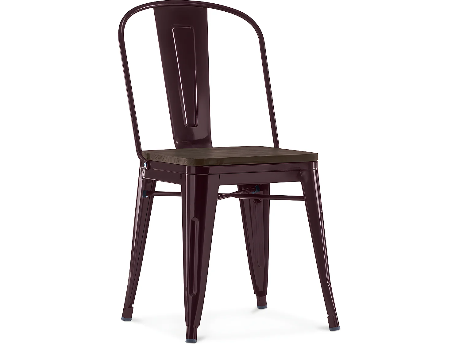 Sedia da pranzo - Design industriale - Legno e acciaio - Stylix