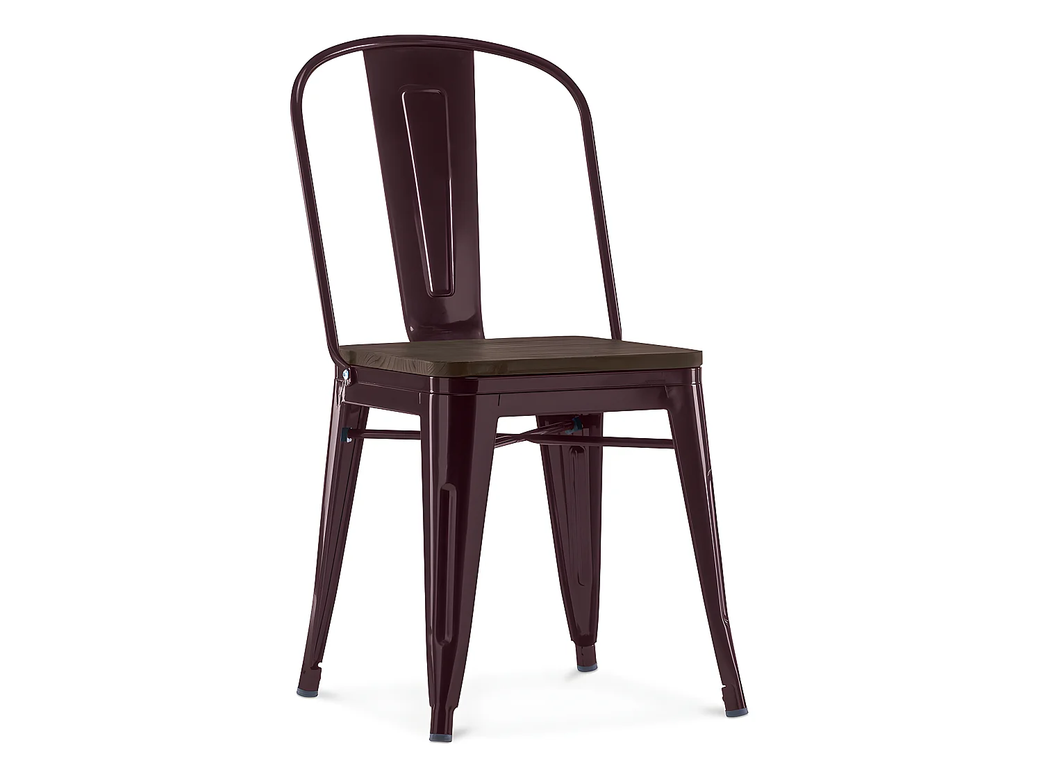 Chaise de salle à manger - Design Industriel - Bois et Acier - Stylix Bronze