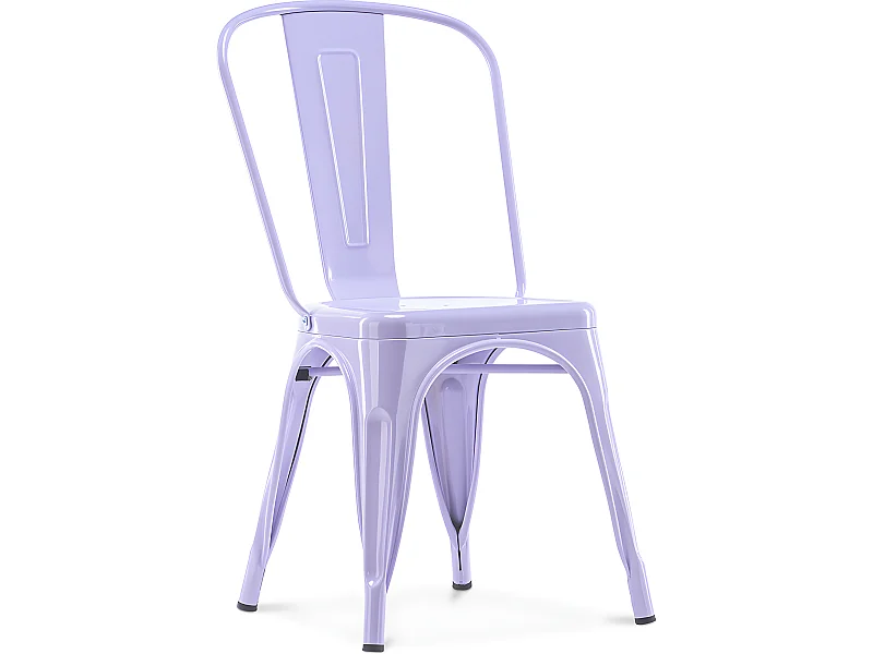 Chaise de salle à manger - Design industriel - Acier - Nouvelle édition - Stylix Lavande
