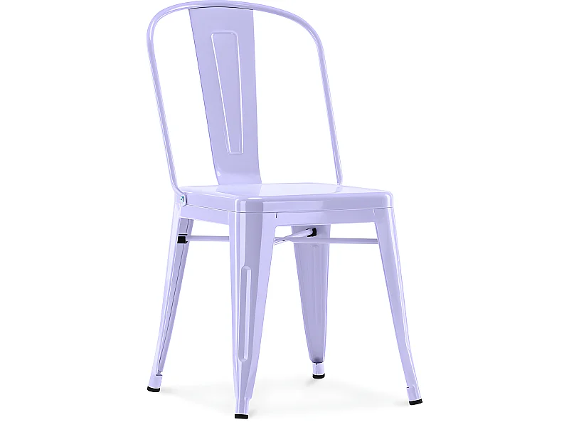 Chaise de salle à manger en acier - Design industriel - Nouvelle édition - Stylix Lavande