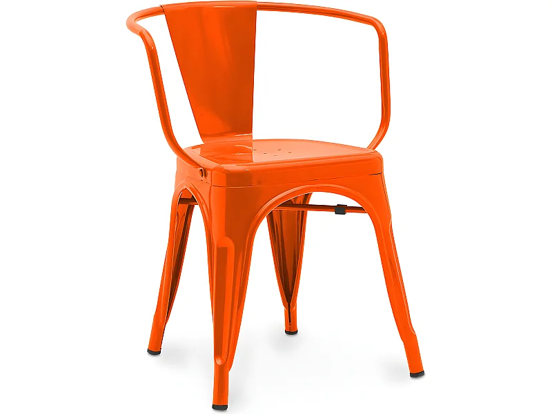 Silla de Comedor con Reposabrazos -  Diseño Industrial - Acero - New Edition- Stylix