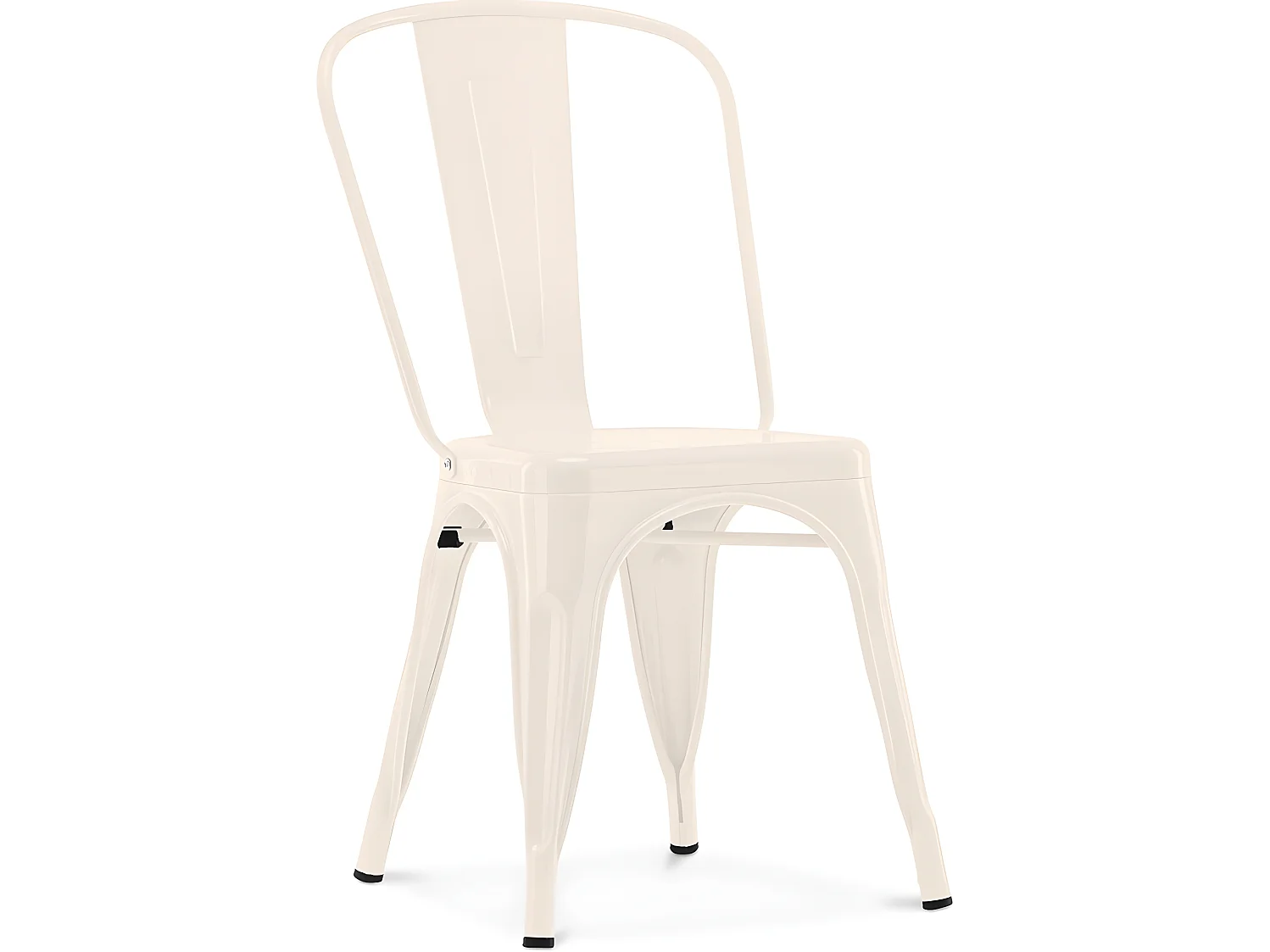 Chaise de salle à manger - Design industriel - Acier - Nouvelle édition - Stylix Crème