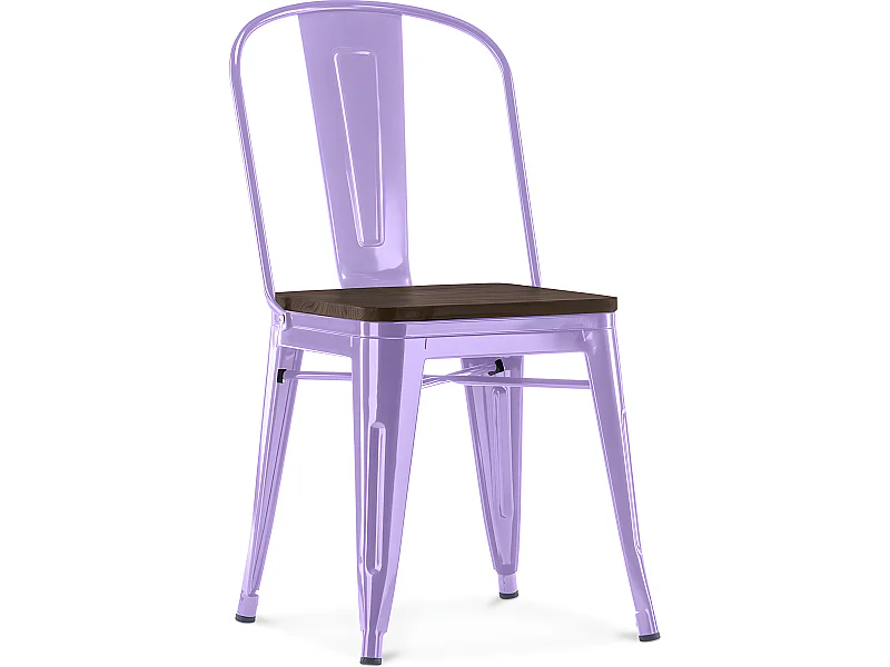 Sedia da pranzo - Design industriale - Legno e acciaio - Stylix