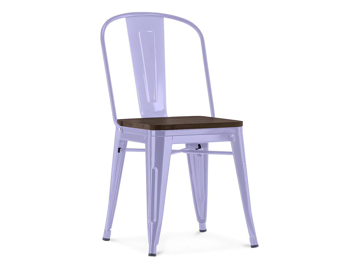 Chaise de salle à manger - Design Industriel - Bois et Acier - Stylix Lavande