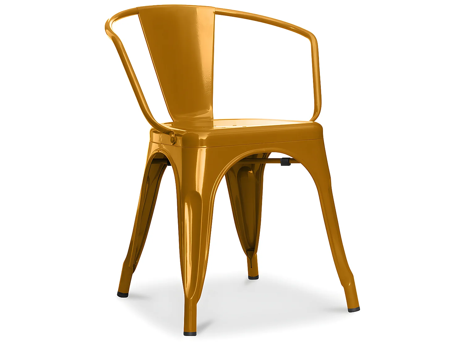 Esszimmerstuhl mit Armlehnen - Industriedesign - Stahl - Neuauflage - Stylix