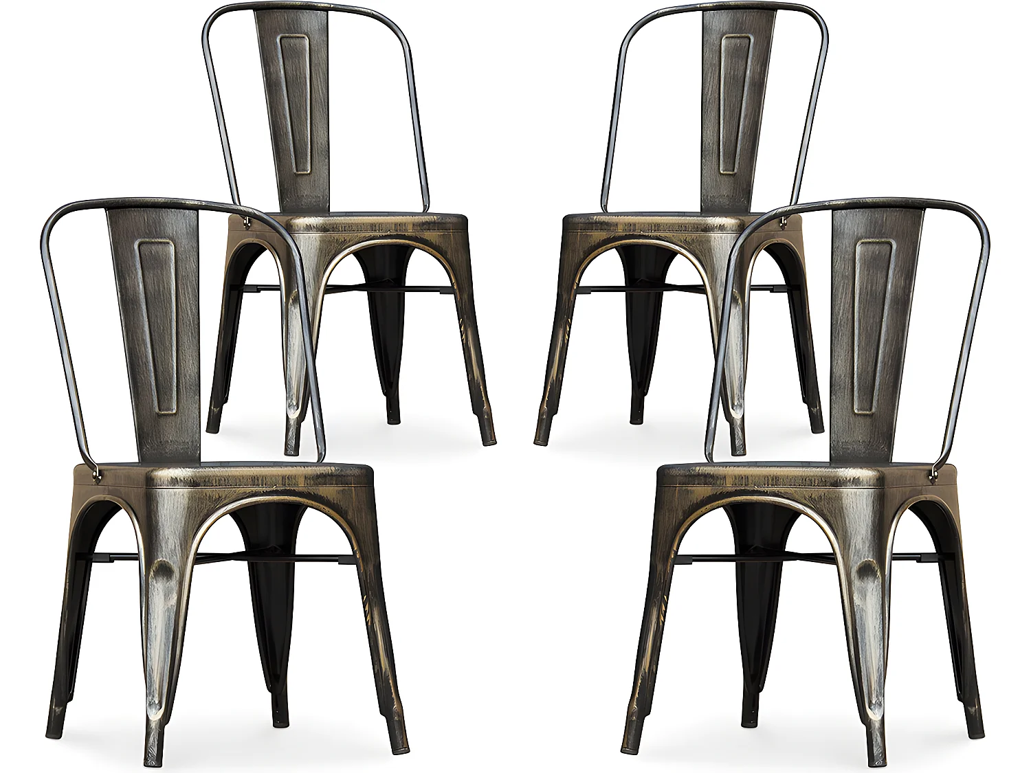 Confezione di 4 sedie da pranzo - Design industriale - Nuova edizione - Stylix