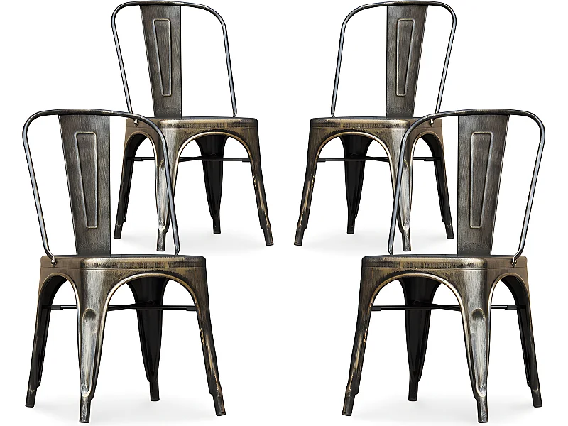 Pack de 4 Sillas de Comedor - Diseño Industrial - Nueva Edición - Stylix